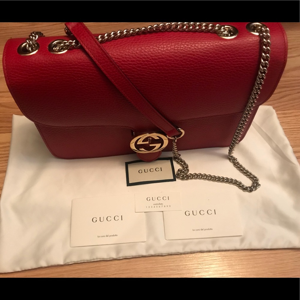 !!FLASH SALE!! Authentic Gucci Red Leather Handbag